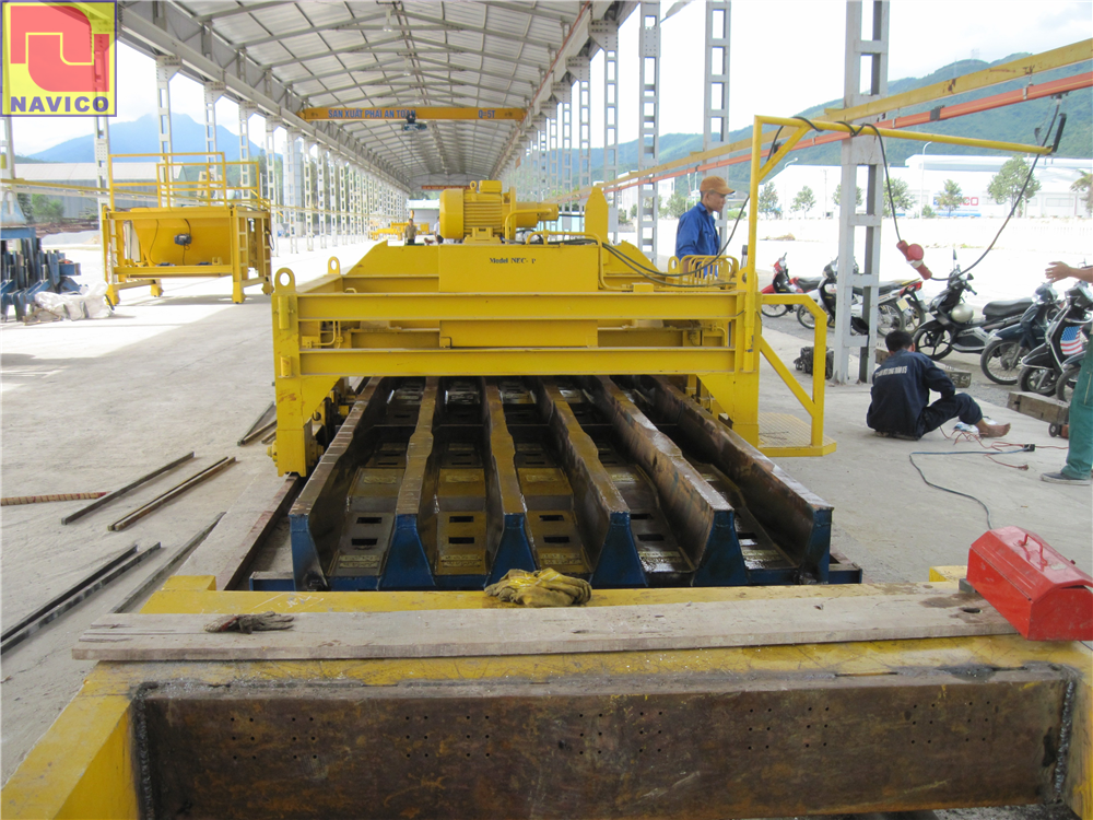 Dây chuyền sản xuất tà vẹt bê tông dự ứng lực tại Đà Nẵng